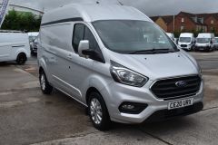 FORD TRANSIT CUSTOM 340 LIMITED L2 H2 LWB HIGH ROOF SILVER VAN WITH NAV - 4060 - 7