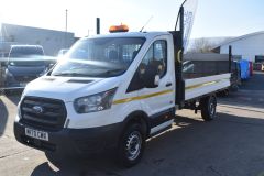 FORD TRANSIT 350 LEADER L4 XLWB DROPSIDE FLAT BED WITH TAIL LIFT - 3902 - 1