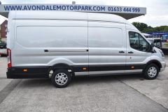 FORD TRANSIT 350 LIMITED L4 H3 XLWB JUMBO WITH EVERY EXTRA SILVER VAN - 4093 - 9