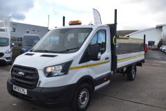 FORD TRANSIT 350 LEADER L4 XLWB DROPSIDE FLAT BED WITH TAIL LIFT - 3903 - 1