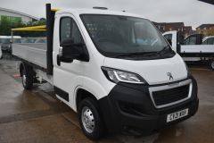 PEUGEOT BOXER BLUEHDI 335 L4 DROPSIDE FLAT BED 140 BHP WITH AIR CON - 3635 - 7
