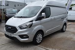 FORD TRANSIT CUSTOM 340 LIMITED L2 H2 LWB HIGH ROOF SILVER VAN WITH NAV - 4060 - 1